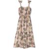 The Children’s Place girls Floral Smocked Babydoll Dress(Tropical Leaf)