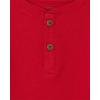 The Children’s Place Baby-Boys and Toddler Long Sleeve Thermal Henley Shirt(Classic Red)