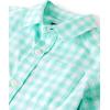 The Children’s Place Big Boys’ Long Sleeve Poplin Button Down Shirt(Aqua Gingham)