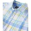 The Children’s Place Big Boys’ Long Sleeve Poplin Button Down Shirt(Blue Yellow Plaid)