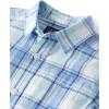 The Children’s Place Big Boys’ Long Sleeve Poplin Button Down Shirt(Mellow Aqua Plaid)