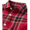 The Children’s Place Big Boys’ Long Sleeve Poplin Button Down Shirt(Red Tartan Print)