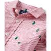 The Children’s Place Big Boys’ Long Sleeve Poplin Button Down Shirt(Red Tree Stripe)