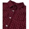 The Children’s Place Big Boys’ Long Sleeve Poplin Button Down Shirt(Redwood Dot)