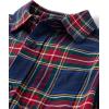The Children’s Place Big Boys’ Long Sleeve Poplin Button Down Shirt(Tidal Plaid)
