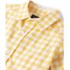 The Children’s Place Big Boys’ Long Sleeve Poplin Button Down Shirt(Yellow Gingham)