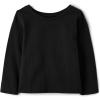 The Children’s Place Baby-Girls and Toddler Basic Long Sleeve Layering Tees(Black Single)