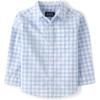 The Children’s Place Big Boys’ Long Sleeve Poplin Button Down Shirt(Whirlwind Plaid)