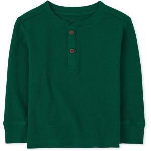 The Children’s Place Baby-Boys and Toddler Long Sleeve Thermal Henley Shirt(Spruceshad)
