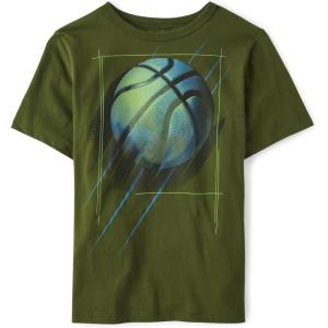 The Children’s Place Baby-Girls and Toddler Basic Long Sleeve Layering Tees(Basketball)