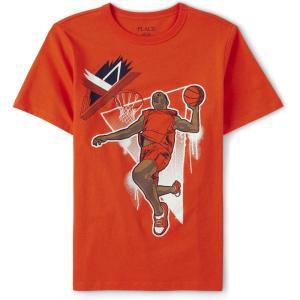 The Children’s Place Baby-Girls and Toddler Basic Long Sleeve Layering Tees(Basketball Dunk)