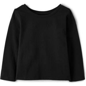 The Children’s Place Baby-Girls and Toddler Basic Long Sleeve Layering Tees(Black)