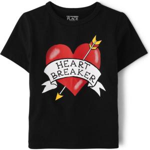 The Children’s Place Baby-Girls and Toddler Basic Long Sleeve Layering Tees(Heart Breaker)