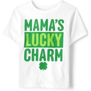 The Children’s Place Baby-Girls and Toddler Basic Long Sleeve Layering Tees(Mamas Lucky Charm)