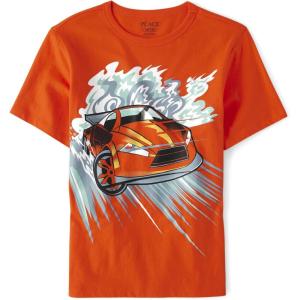 The Children’s Place Baby-Girls and Toddler Basic Long Sleeve Layering Tees(Red Racecar)