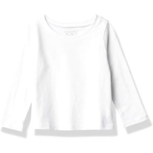 The Children’s Place Baby-Girls and Toddler Basic Long Sleeve Layering Tees(White 2-pack)