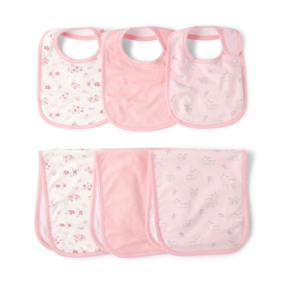 imageThe Childrens PlaceUnisex Babyand Newborn Bib and Burp Cloth SetsBunnys Tail 6PackOne SizeWhite Daisy 6pack
