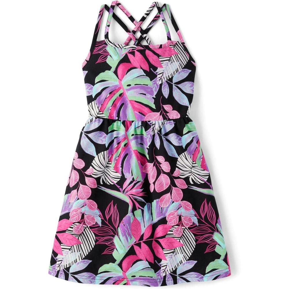 imageThe Childrens PlaceShort Sleeve Fashion DressBlack Tropical