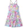 The Children’s Place,Short Sleeve Fashion Dress(Petal Purple Tiered)