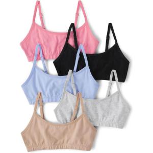 The Children’s Place Girls Bralette(Salmon/Black/Baby Blue/Grey/Tan 5-pack)