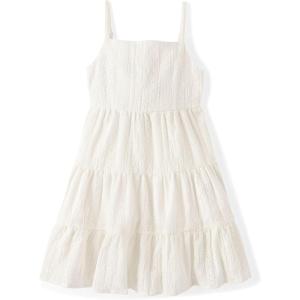 The Children’s Place,Short Sleeve Fashion Dress(Simply White Eyelit)