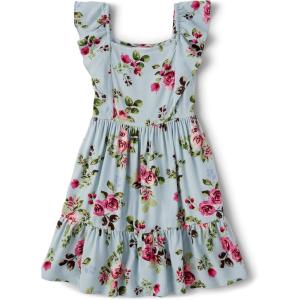 The Children’s Place,Short Sleeve Fashion Dress(Smoky Blue)