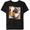 The Children’s Place Boys Active Performance Short Sleeve T-Shirt(Black Multi Sport)