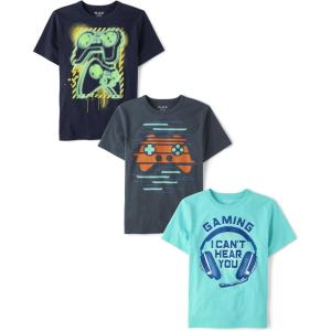 The Children’s Place Boys The Children’s Place Boys Short Sleeve Graphic T- Shirt 3-Pack(Dual Gaming/Controller/Gaming 3-pack)
