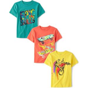The Children’s Place Boys The Children’s Place Boys Short Sleeve Graphic T- Shirt 3-Pack(Epic Skills/Skateboard/Bicycle)