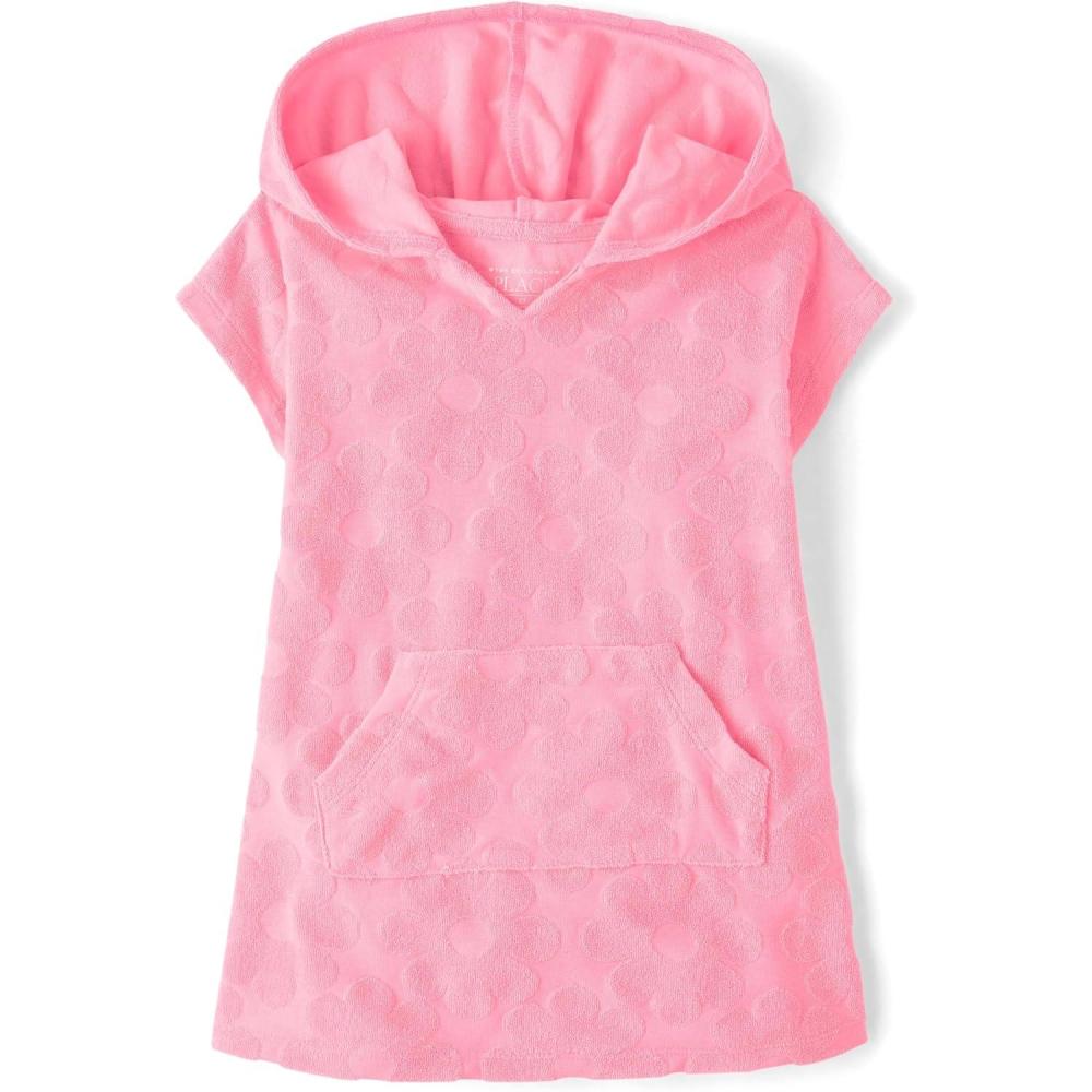 imageThe Childrens Place BabyGirls and Toddler Hooded Swim CoverupPrincess Pink Terry