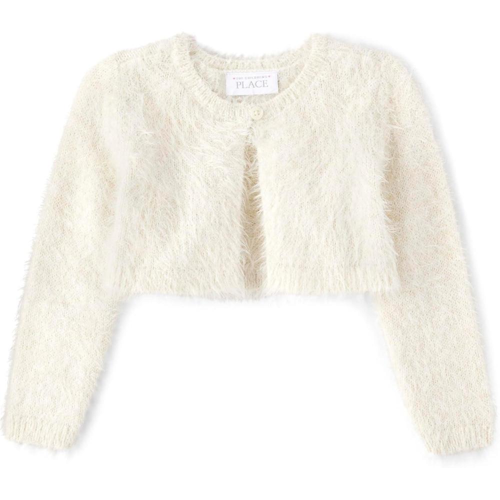 imageThe Childrens Place BabyGirls and Toddler Long Sleeve Shrug CardiganCream