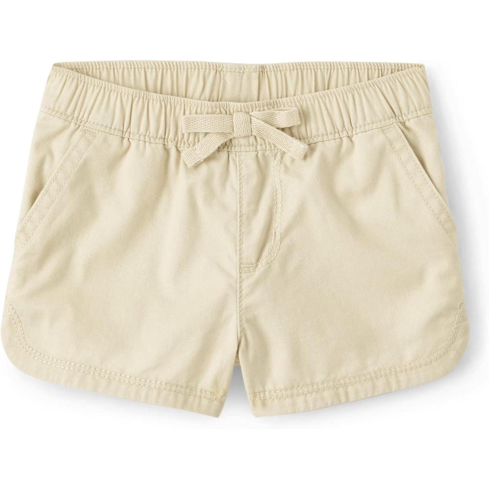 imageThe Childrens Place BabyGirls and Toddler Twill Pull on ShortsStraw Hat