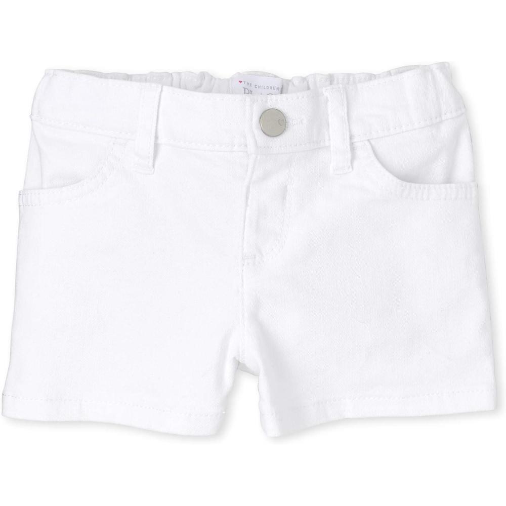 imageThe Childrens Place BabyGirls and Toddler Twill Pull on ShortsWhite