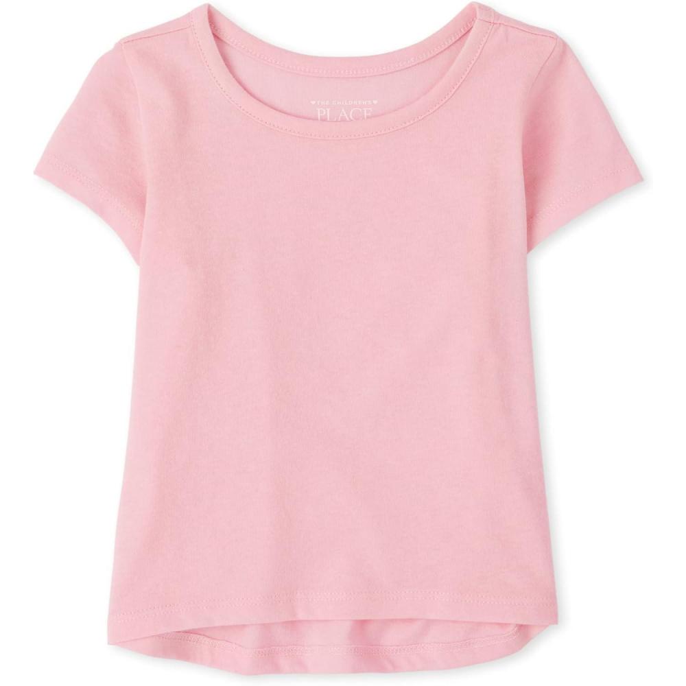 imageThe Childrens Place Girls The Childrens Place Baby and Toddler Girls High Low Basic Layering TeeGumdrop