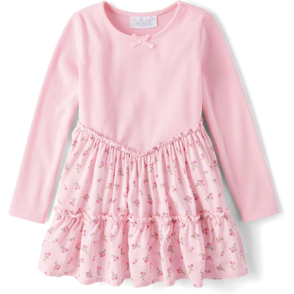 imageThe Childrens Place baby girls Heart Mesh Tutu DressFloral Pink