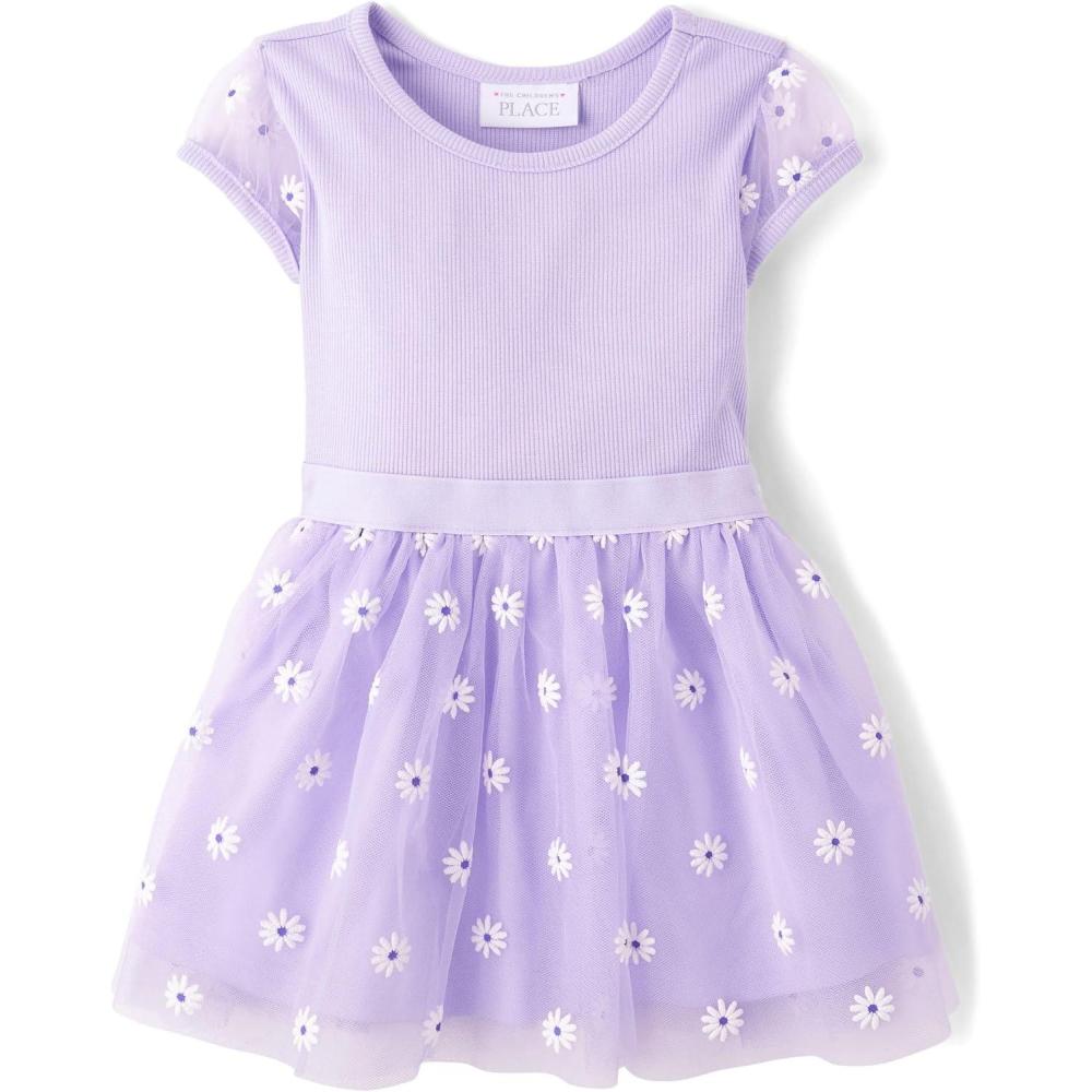 imageThe Childrens Place baby girls Heart Mesh Tutu DressLoveable Flower Mesh