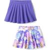 The Children’s Place Baby Girls’ and Toddler Stretchy Waistband Skort(Butterfly/Purple 2-pack)