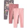 The Children’s Place Baby-Girls and Toddler Printed Leggings, Multipacks(Floral/Butterflies/Pink 3-pack)