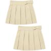 The Children’s Place Toddler Girls’ Uniform Bow Pleated Skort(Sandy 2-pack)