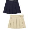 The Children’s Place Toddler Girls’ Uniform Bow Pleated Skort(Sandy/Tidal 2-pack)