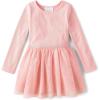 The Children’s Place baby girls Heart Mesh Tutu Dress(Glitter Lt Plum)