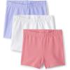 and Toddler Assorted Cartwheel Shorts(Pink/White/Lilac 3-pack)