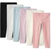 and Toddler Assorted Solid Leggings, Multipacks(Pink Kiss 6-pack)