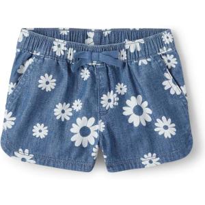 The Children’s Place Baby Girls’ and Toddler Pull on Chambray Shorts(Dahlia Print Wash)