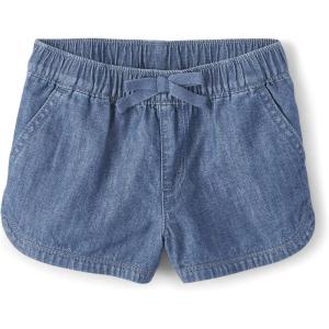 The Children’s Place Baby Girls’ and Toddler Pull on Chambray Shorts(Rose Wash)