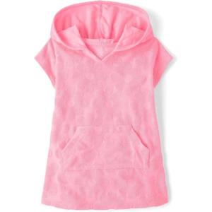 The Children’s Place Baby-Girls and Toddler Hooded Swim Coverup(Princess Pink Terry)