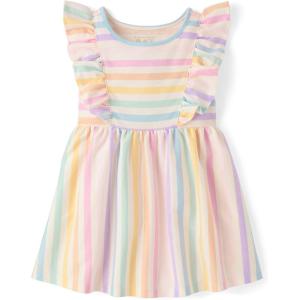 The Children’s Place Baby-Girls and Toddler Sleeveless Casual Dresses(Rainbow Stripes)