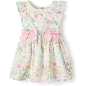 The Children’s Place Baby-Girls and Toddler Sleeveless Casual Dresses(White Daisy Bunny)