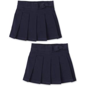 The Children’s Place Toddler Girls’ Uniform Bow Pleated Skort(Tidal 2-pack)