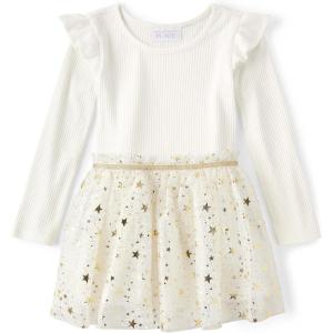 The Children’s Place baby girls Heart Mesh Tutu Dress(Holiday Sparkle)